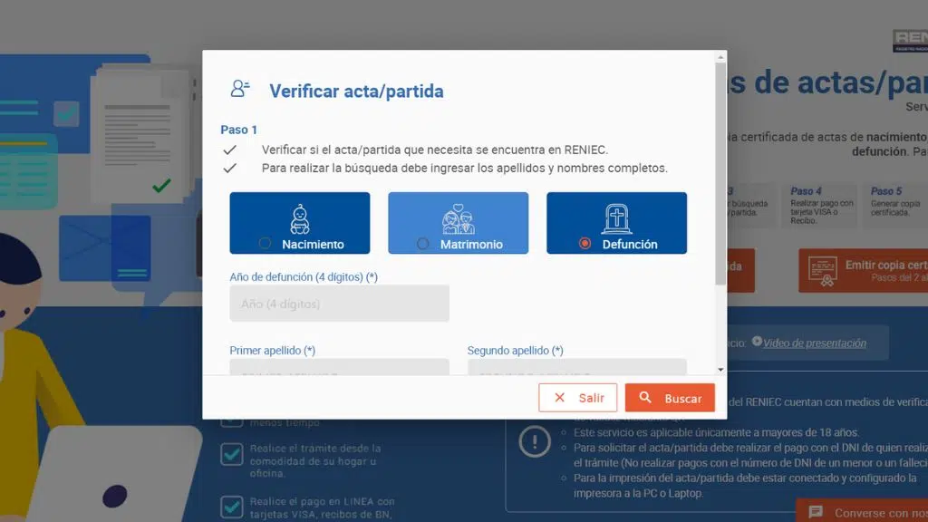partida de defuncion reniec certificado de defuncion ejemplo