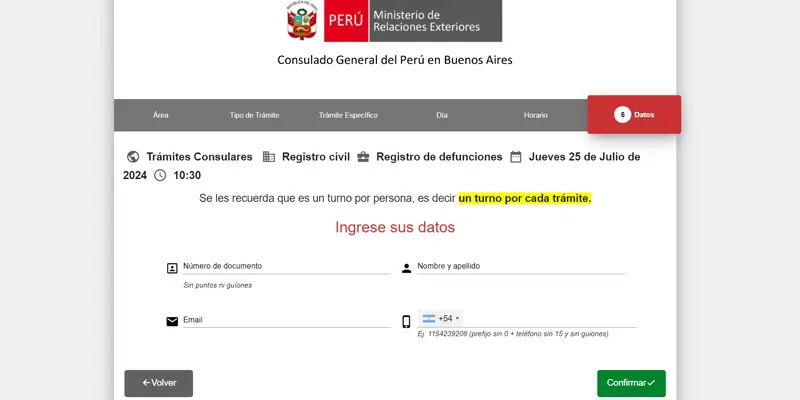 defunciones en el extranjero registro