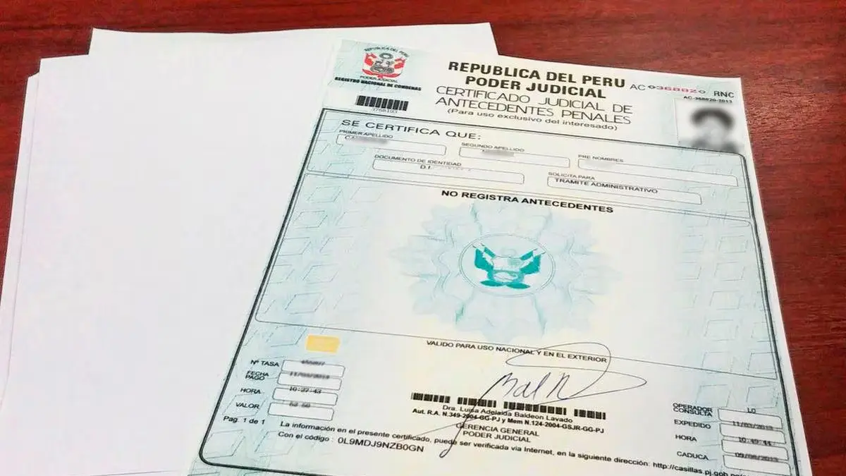 tramite de antecedentes penales