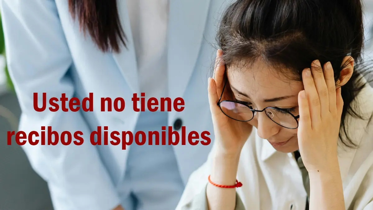 usted no tiene recibos disponibles reniec